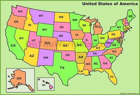 state divided by the missouri river abbreviation|USA States (Two.